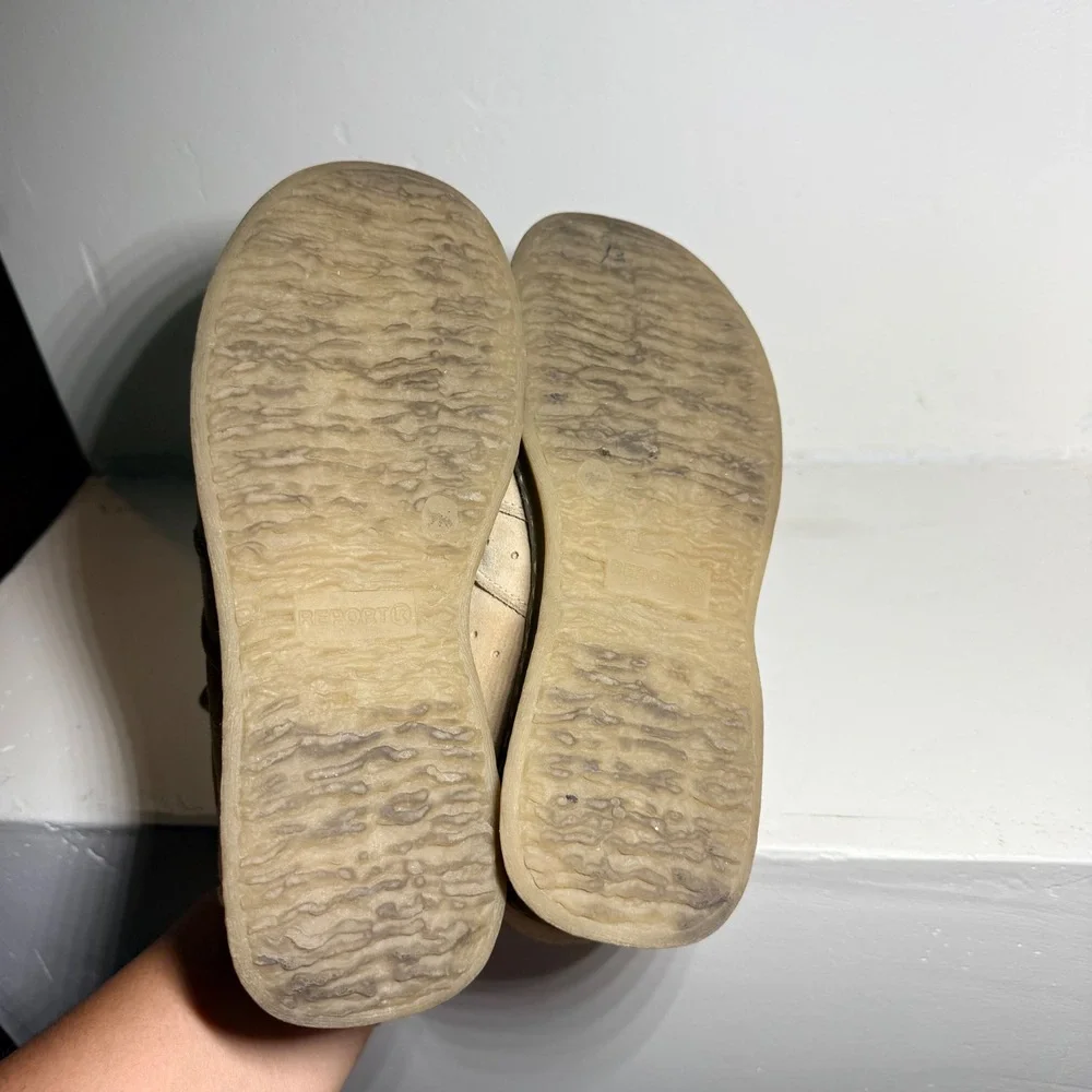 Y2K Report Shoes Sneaker Platform Tan Suede Women Size 7